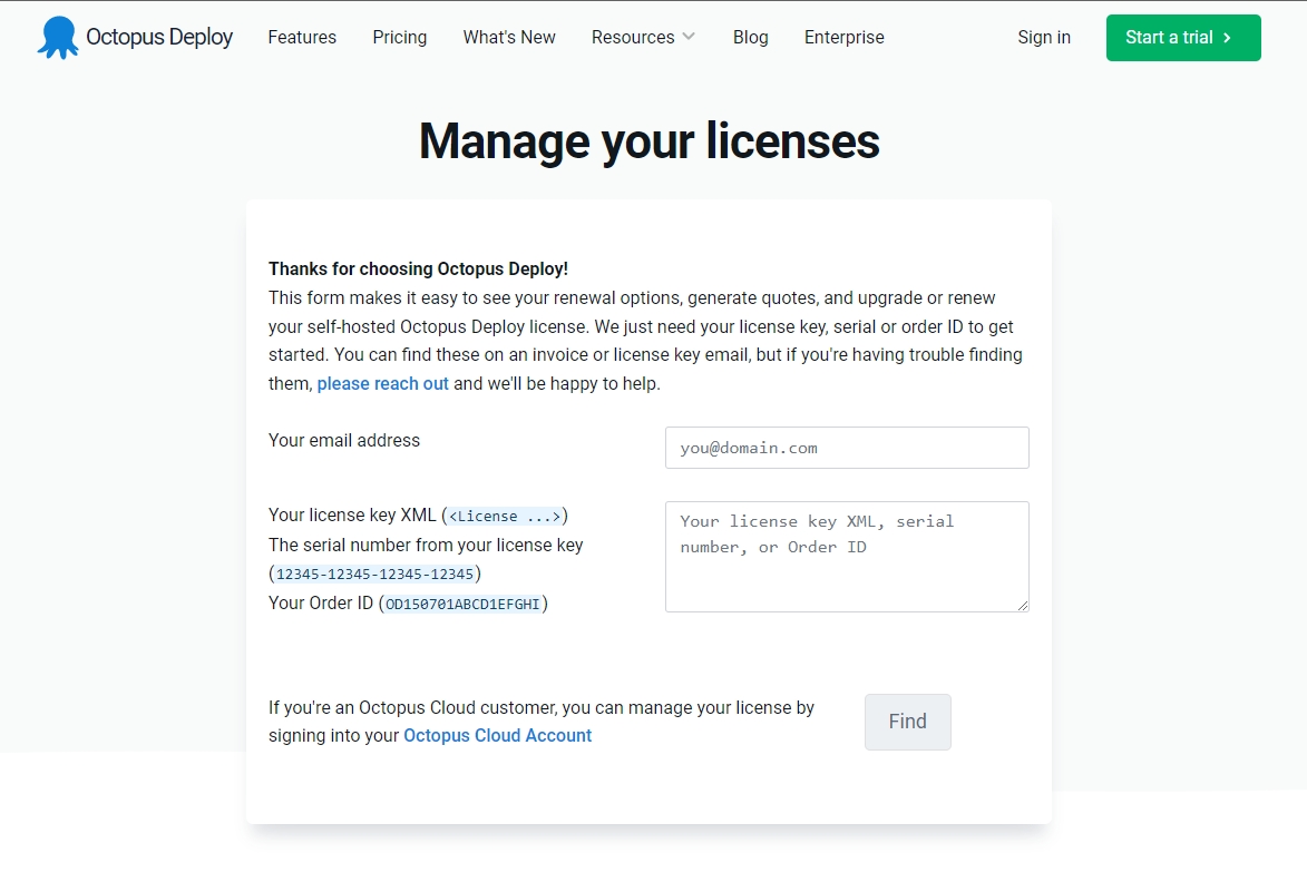 Manage your licenses